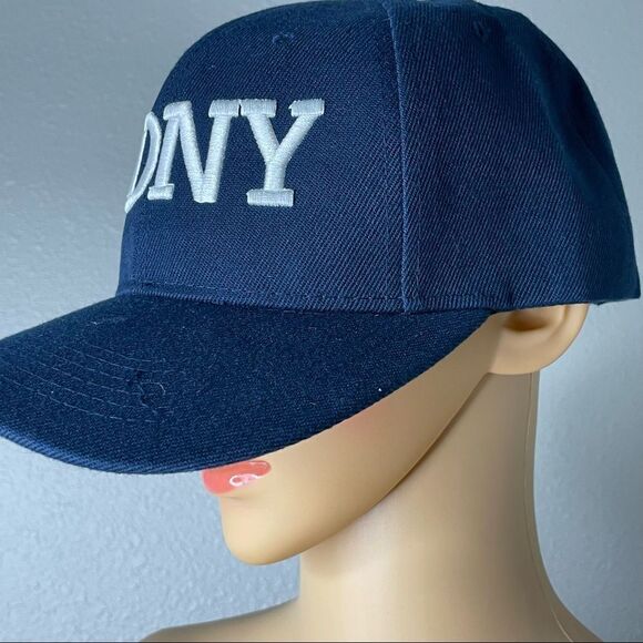 Heemang FDNY Mens OSFA Hat Navy Blue Adjustable Strapback Classic Baseball Cap - Picture 2 of 7